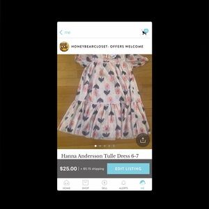 Hanna Andersson tulle dress 6 to 7